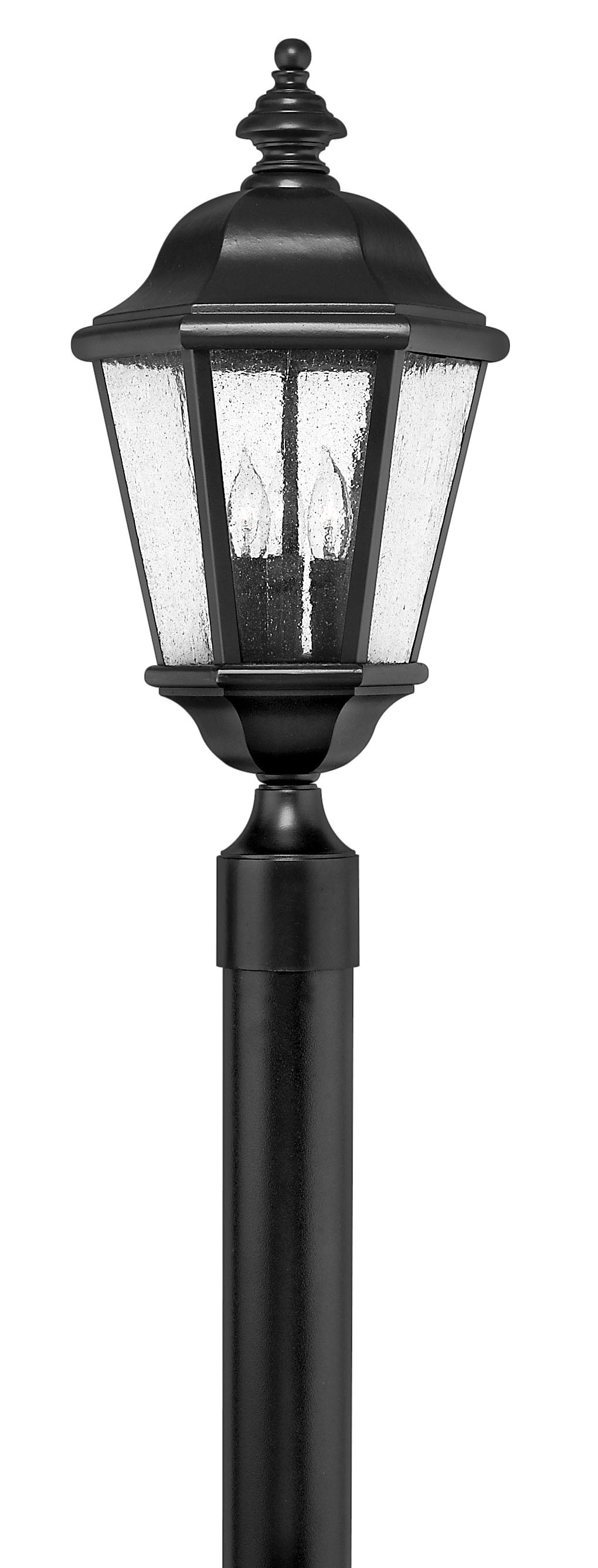 Edgewater 3L post mount lantern - 1671BK