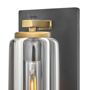 Lourde 1L outdoor wall lantern - 28925BK-LL *