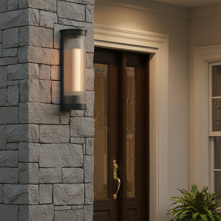 Bluffton 1L wall lantern - 29084BK-LL *