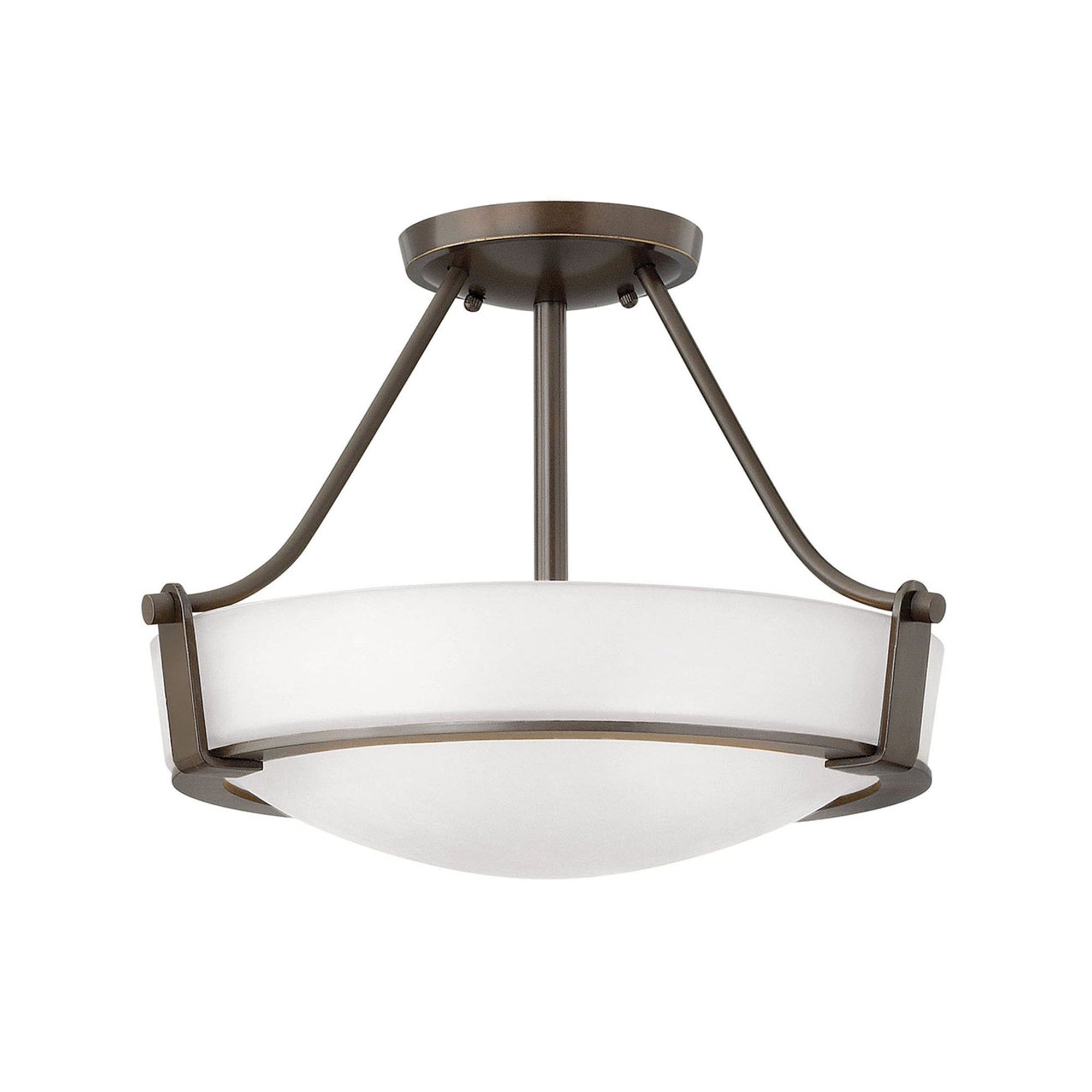 Hathaway 3L Semi-Flush Mount - 3220OB-WH