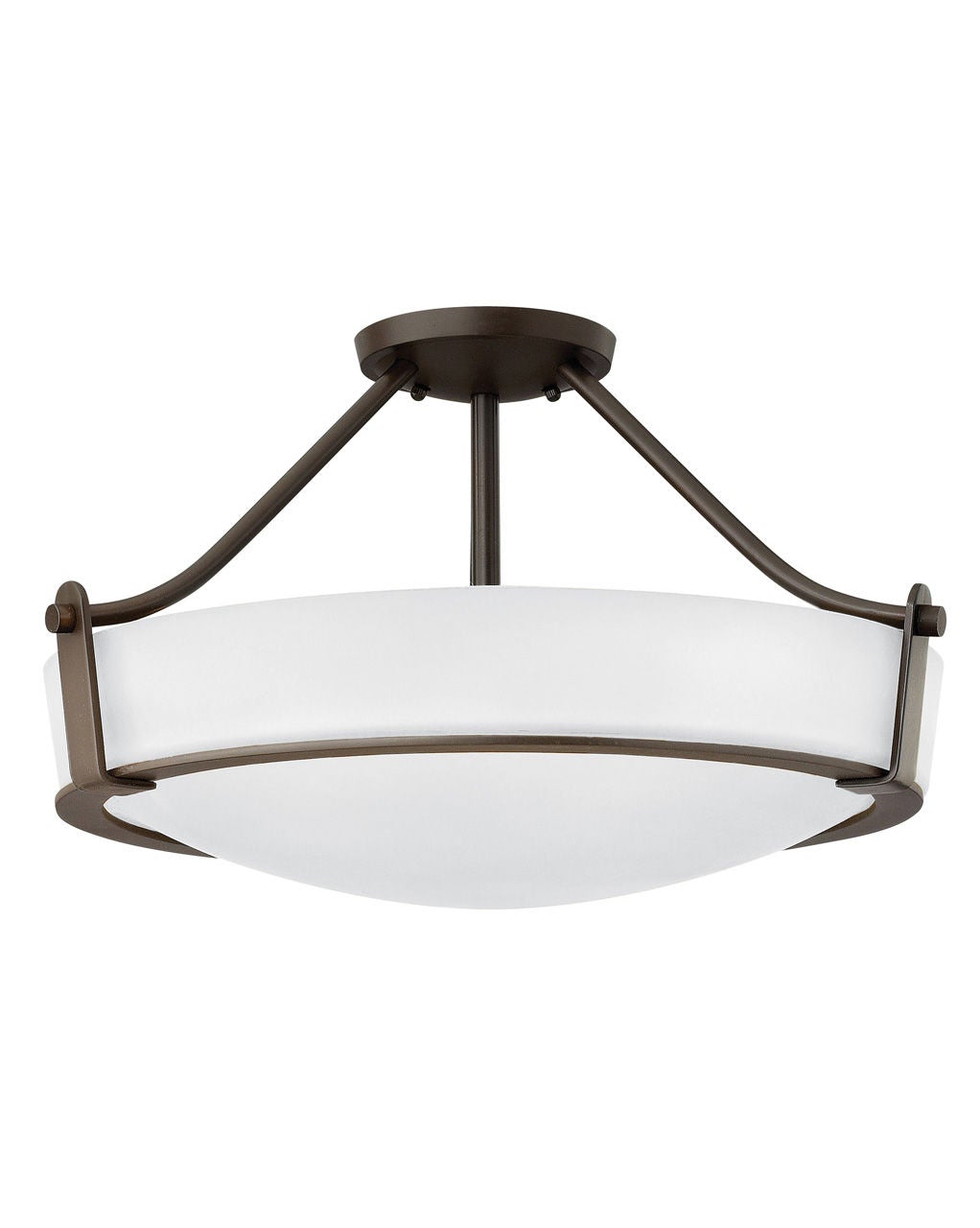 Hathaway 4L Semi-Flush Mount - 3221OB-WH