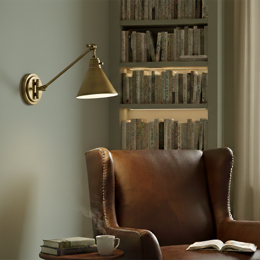 Arti 1L swing-arm wall sconce - 3690HB *