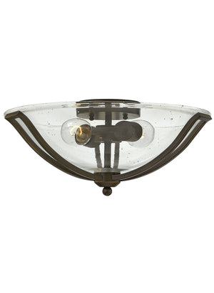 Bolla 2L flush mount - Olde Bronze/ Clear Seeded - 4660OB-CL*