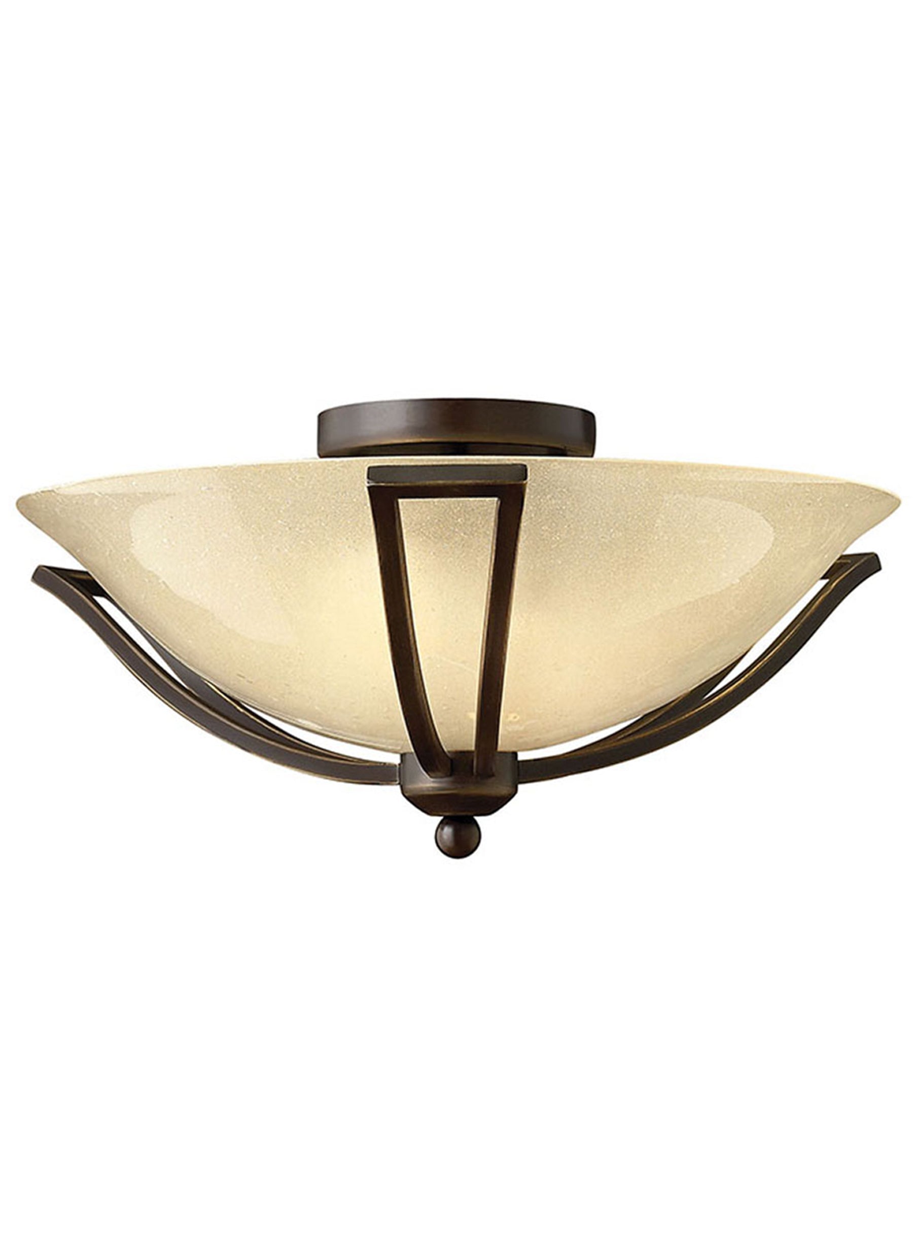 Bolla 2L flush mount - Olde Bronze/ Amber glass- 4660OB*