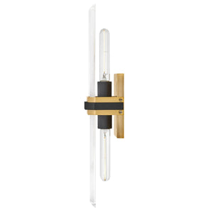 Kipton 2L wall sconce - 50942HB-BK