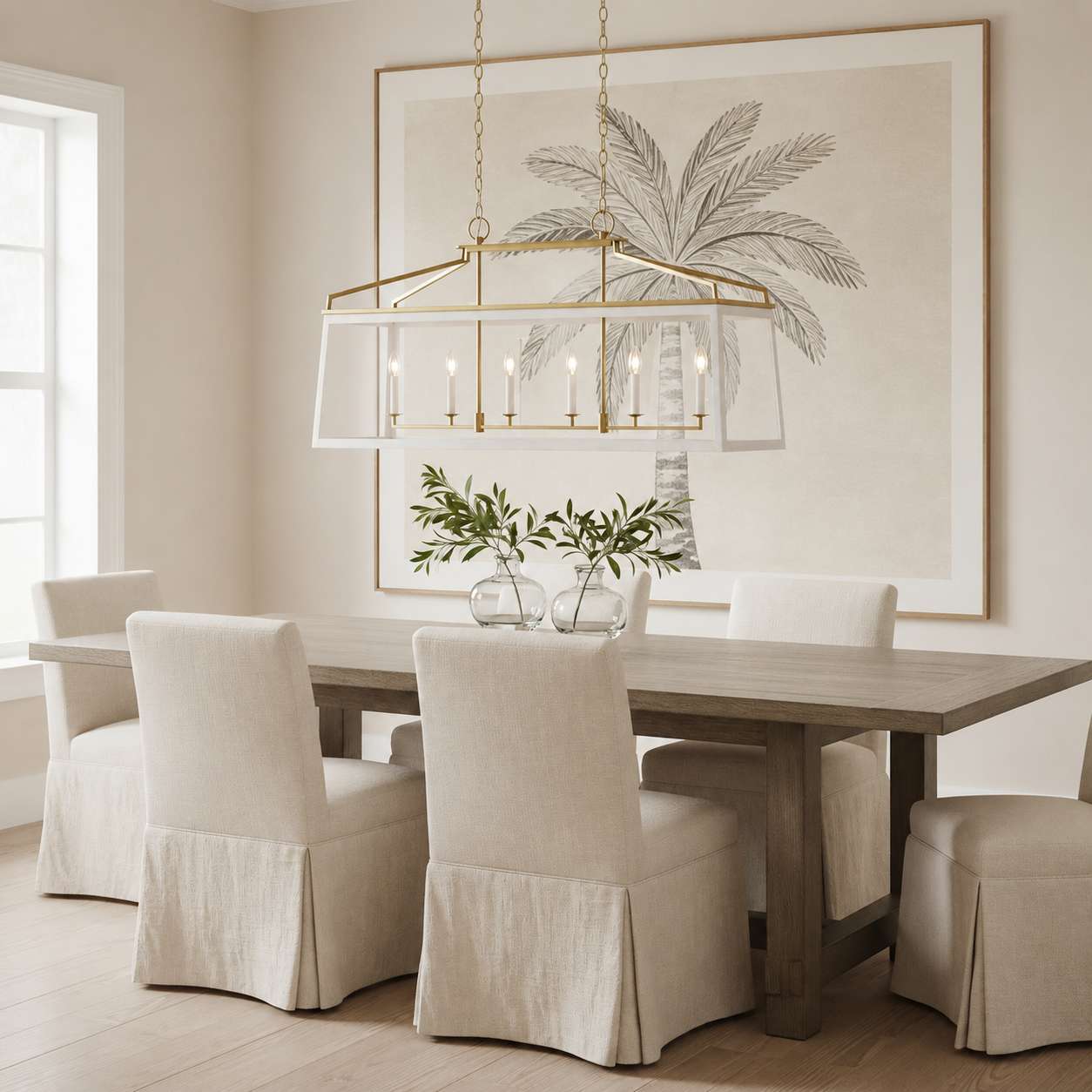 Carlow 6L Linear Chandelier - CC1586MWTBBS - C