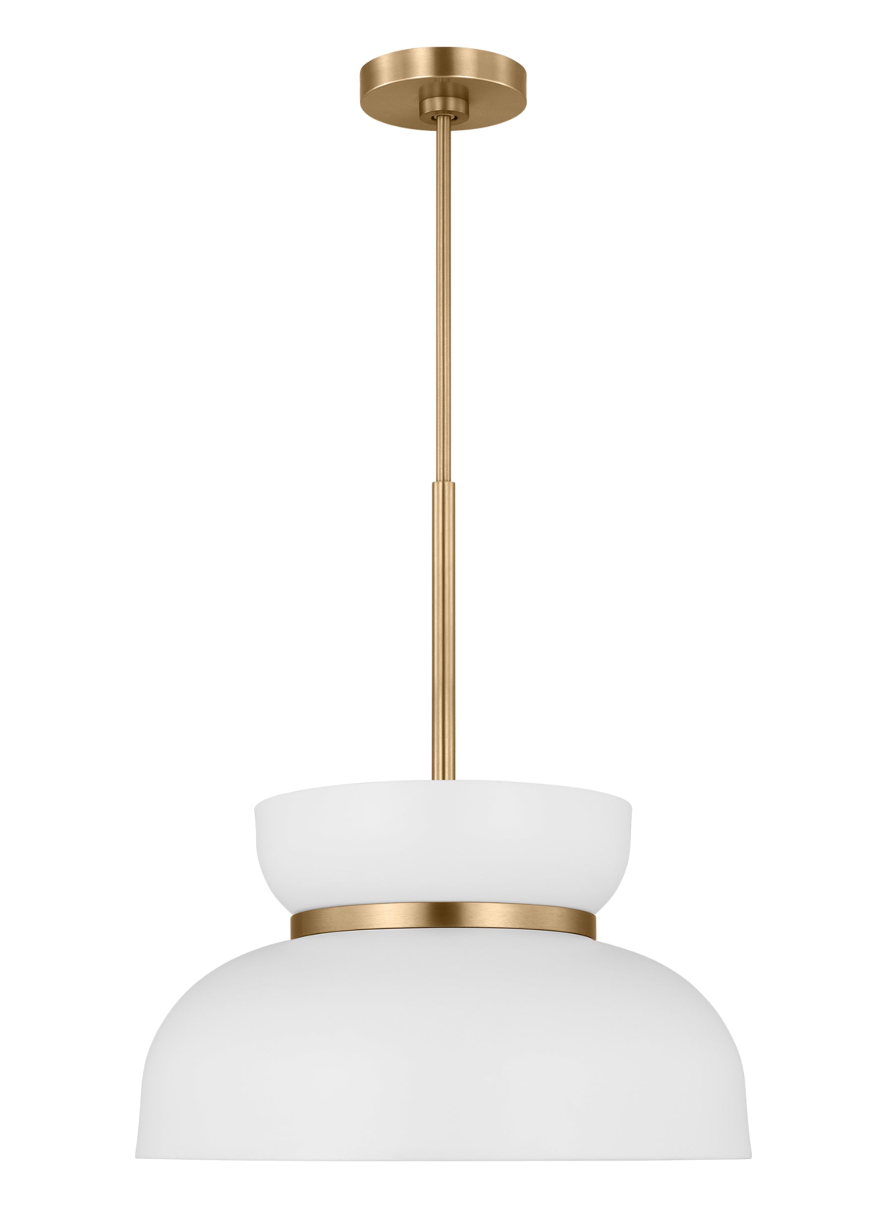 Pemberton 1L Medium Pendant, Matte White finish - DJP1111SBMWT