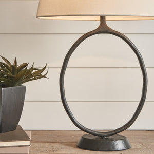 INDO 1L table lamp, Aged Pewter finish - ET1001AI