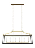 Carlow 6L Linear Chandelier - CC1586MBKBBS