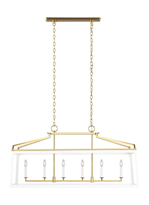 Carlow 6L Linear Chandelier - CC1586MWTBBS