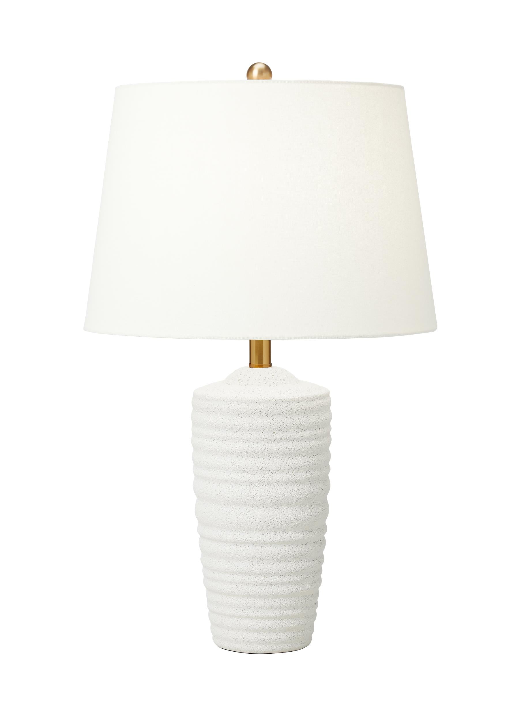 WAVELAND 1L table lamp, Porous White finish - CT1201PRW1