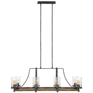 Angelo 8L linear chandelier - F3136/8DWK/SGM *